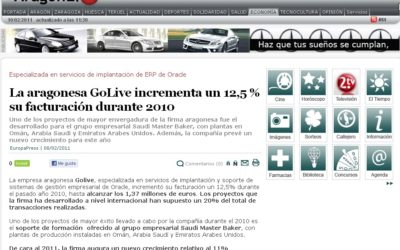 Aragon 2 recoge el balance anual de 2010 de Golive
